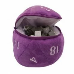 Ultra Pro Dice Holder D20 Plush Dice Bag - Purple