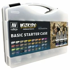 ACRYLICOS VALLEJO Paint & Supplies WizKids Premium Basic Starter Case Paints And Brush