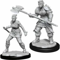 WIZKIDS Dungeons And Dragons D&D: Nolzur's Marvelous Minis: Orc Barbarian Female W13 Miniatures Miniature Games
