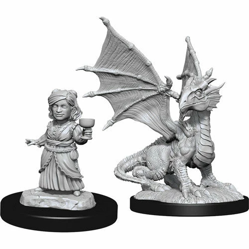 WIZKIDS Dungeons And Dragons D&D: Nolzur's Marvelous Minis: Silver Dragon & Female Halfling W13 Miniatures Miniature Games 3 WIZKIDS Dungeons And Dragons D&D: Nolzur's Marvelous Minis: Silver Dragon & Female Halfling W13 Miniatures Miniature Games