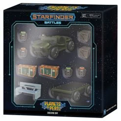 WIZKIDS Miniature Games Starfinder Battles: Premium Set: Planets Of Peril Docking Bay Miniatures